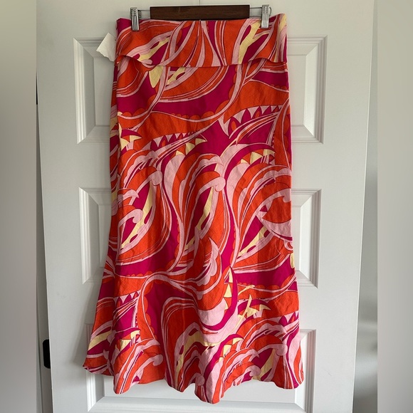 Cult Gaia Laith Paisley Midi Skirt in Persian Paisley Rose - Picture 10 of 14